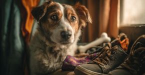 5 razões que fazem seu cão pegar suas meias escondido