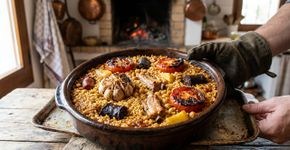 Os chefs valencianos concordam: “O arroz mais saboroso não é feito apenas com água, é preciso adicionar 1,8 litros de caldo.”