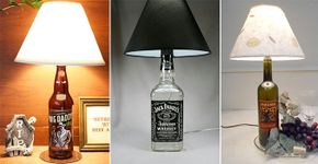 Aprenda a fazer uma luminária ou abajur de garrafa gastando pouco