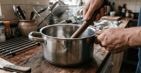 Como tirar amassado de panela de inox em 5 minutos com um simples cabo de madeira