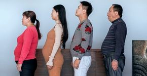 Família chinesa perde peso unida e posta resultados na internet