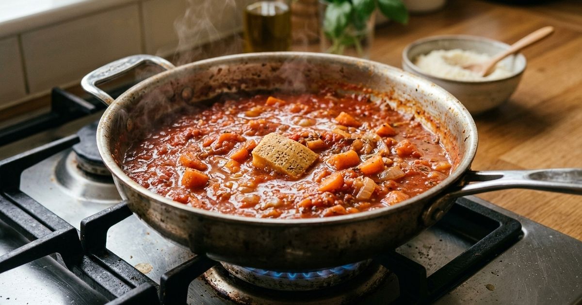 Os chefs italianos concordam: “O molho de tomate não se faz só com tomate, mas sim com cenoura, cebola e uma casca de parmesão.”
