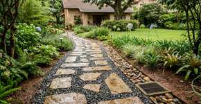 Como pavimentar um jardim sem cimento: materiais, estratigrafia e critérios de projeto