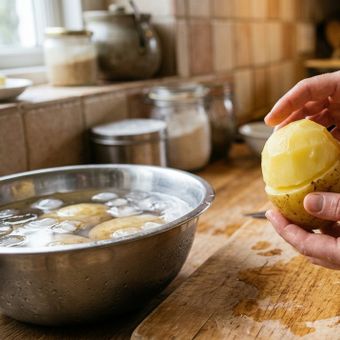 Featured mobile: Antes de cozinhar a batata, faça um corte neste ponto, a casca sai inteira com muita facilidade