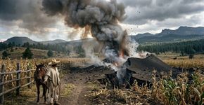 Um vulcão começou a nascer diante dos olhos de um agricultor no meio de uma plantação e continuou crescendo durante anos