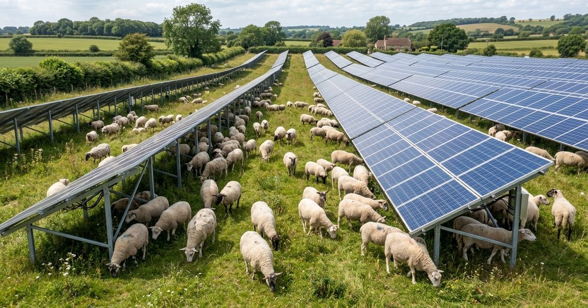 Eles levaram 40 ovelhas para pastar perto de painéis solares, e isso começou a mudar a forma como a energia é produzida
