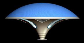 Designer cria poste solar que purifica o ar enquanto ilumina