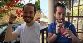 Victor viaja sem a mãe e fotografa todas as poses que ela faria