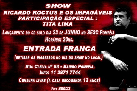 Flyer eletrônico do show