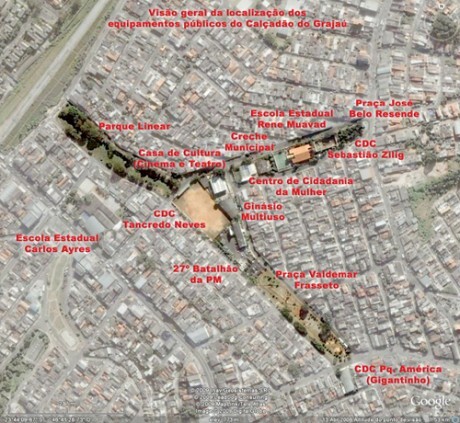 Mapa do calçadão