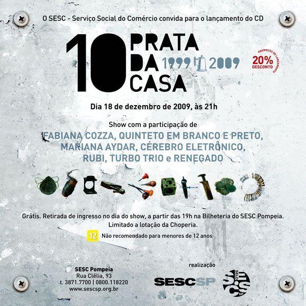 Cartaz com a programação