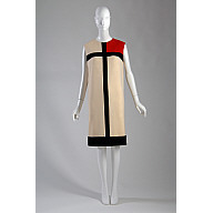 Vestido Mondrian Yves Saint Laurent, parte do acervo do Fashion Institute of Technology