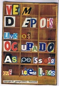 Artistas de 19 países foram desafiados a tratar a temático do livro em postais