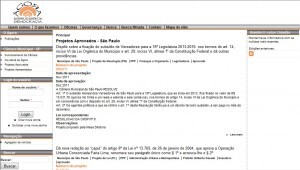 Pelo site é possível acompanhar também os projetos apresentados e os aprovados