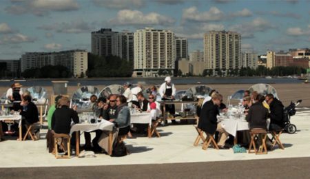 Restaurante que funciona somente com energia solar