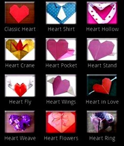 Galeria do aplicativo Paper Heart