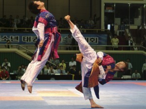 O Taekwondo é uma arte marcial de origem coreana