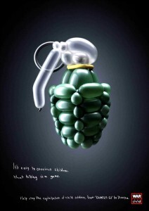 Campanha da Ogilvy & Mather para a ONG War Child.