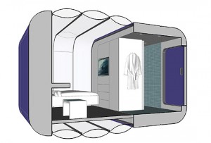 Com 10 m² de área, os módulos podem abrir e fechar para receber uma pessoa ou ocupar menos espaço