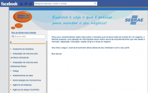 Versão do Facebook do Ideias de Negócio