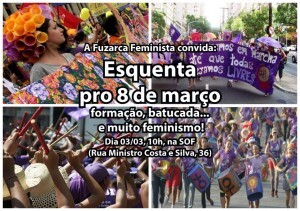 Evento é aquecimento para Marcha Mundial das Mulheres