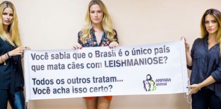 Yasmin Brunet. Fiorella Mattheis e Cleo Pires fazem parte da divulgação da campanha da ONG Ampara Animal