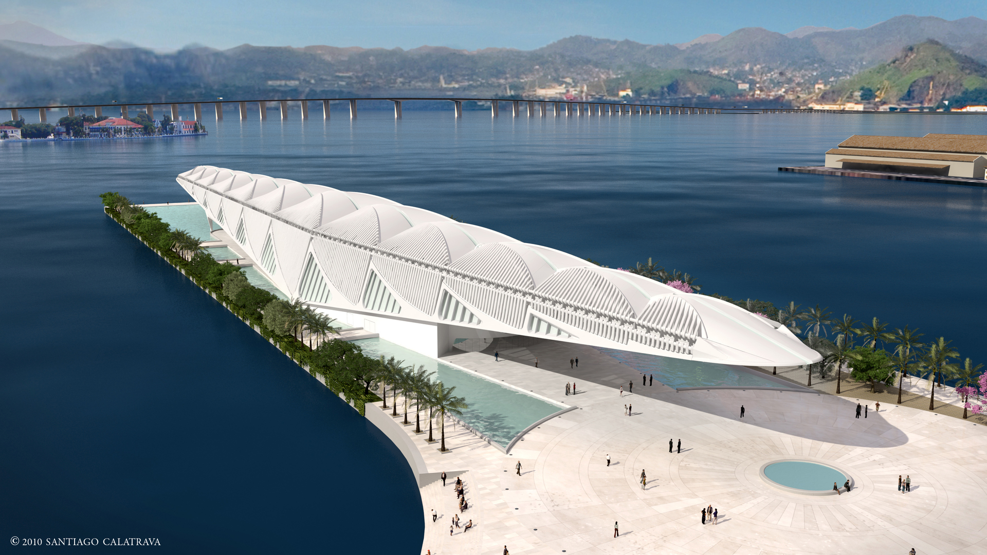 O Museu do Amanhã, projetado pelo arquiteto Santiago Calatrava alia modernidade e sustentabilidade