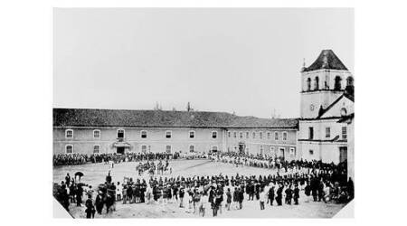 Foto da Igreja e Convento do Colégio (atual Pátio do Colégio), em 1862