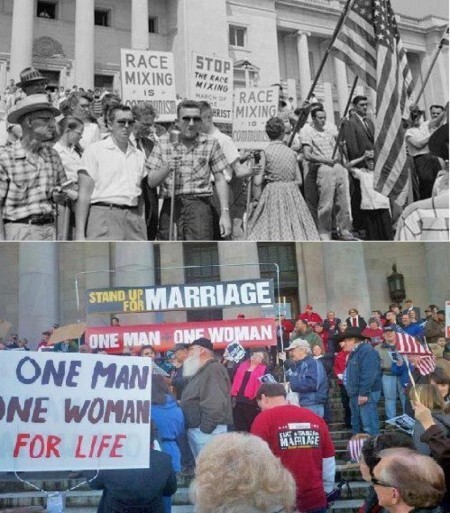 Na internet, montagens comparam movimento contra casamento gay com protesto pró escravidão