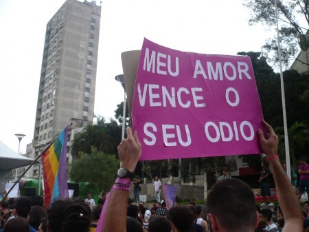 Protesto contra homofobia