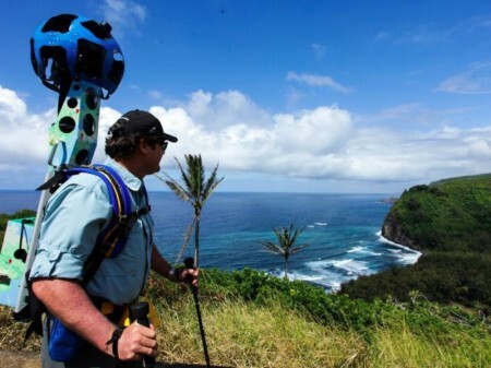 Mapeamento é feito com a Trekker, mochila com câmera que registra imagens em 360 graus