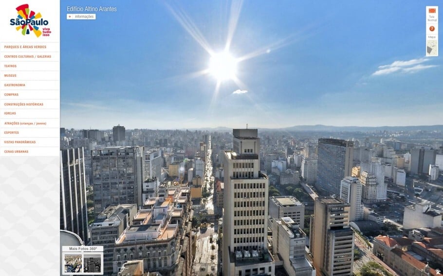São Paulo vista do alto do Edifício Altino Arantes, o Banespão