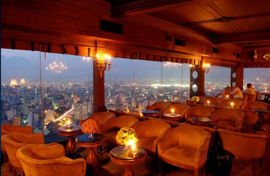 São Paulo vista a partir das janelas panorâmicas do Terraço Itália