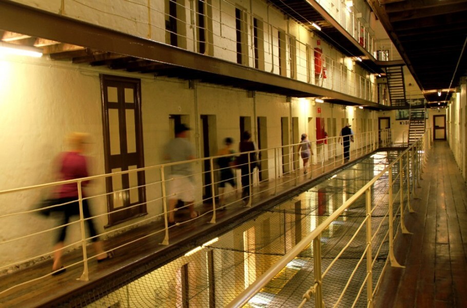 Vista de um dos pavilhões da Fremantle Prison, em Perth, na Austrália