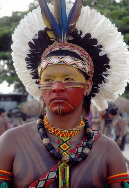 Representante da tribo Pataxó, uma das mais tradicionais encontradas no Brasil