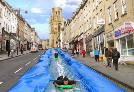 A ideia surgiu depois que o artista, que trabalha na Parker Street, sofreu com a onda de calor do verão passado.