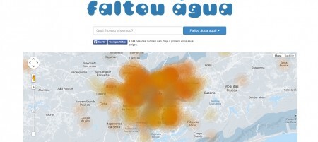 Os borrões coloridos apontam as regiões onde falta água e ocorrem os indesejados racionamentos.