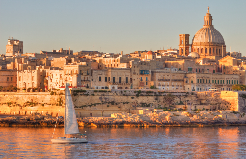 Valletta, capital de Malta; país é um dos destinos para intercambistas