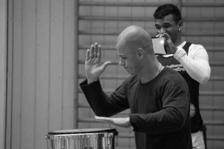 Curso de Percussão no espaço Jongo Reverendo com o Mestre DaLua