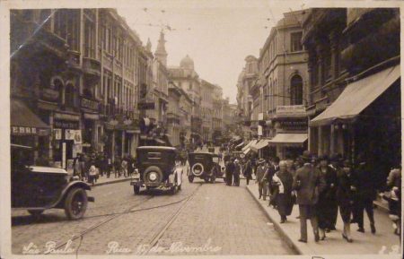 Rua 15 de novembro em meados da década de 1920