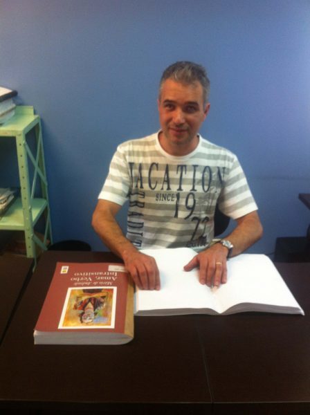 Glicélio Ramos Silva, coordenador do setor de Braille