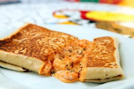 Crepe de camarão do Culinart.