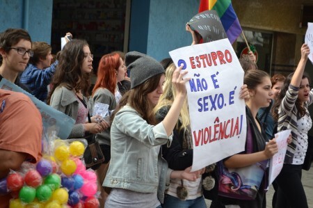 Foto do protesto Marcha das Vadias 2012 em Criciúma, Santa Catarina