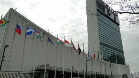 Sede da ONU, localizada em Nova York e projetada por Oscar Niemeyer