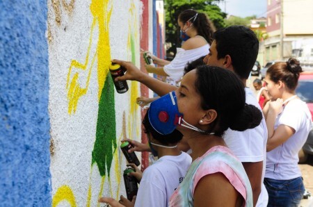 Festival Mambembe ofereceu várias oficians, como a de grafitti