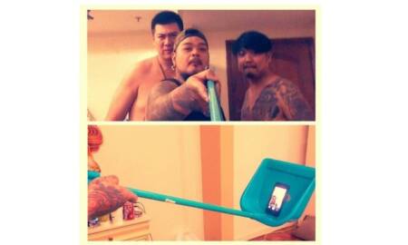 Ron Garcia Liu publicou foto tirada usando uma “pá de selfie” e post tornou-se viral na internet