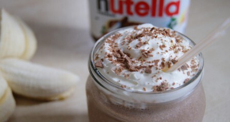 Refrescante milkshake de Nutella para o verão.