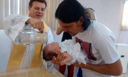 Marcos Denke batizou a filha com nome de Letícia Adriana, em homenagem à mãe.