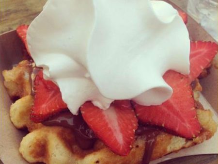 Os waffles podem ser encontrados no evento