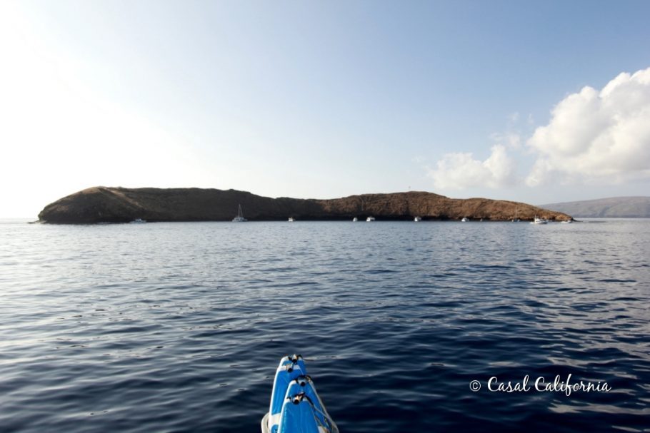 Chegando de barco a Molokini